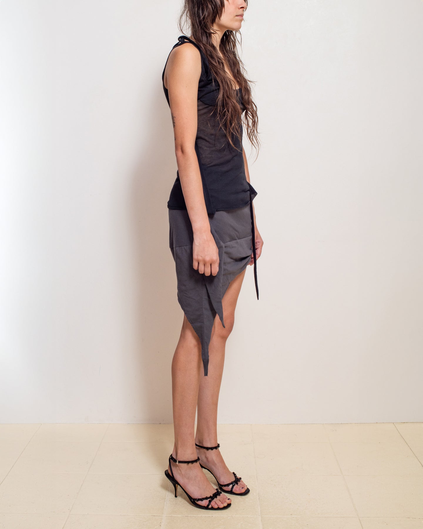 Aphora Sheer Black Top